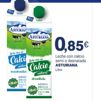 Supermercados Plaza Asturiana Leche con calcio semi o desnatada oferta