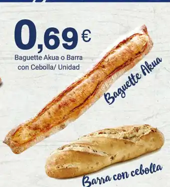 Supermercados Plaza Baguette Akua o Barra con cebolla oferta