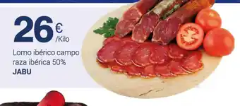 Supermercados Plaza Jabu Lomo iberico campo raza iberica 50% oferta