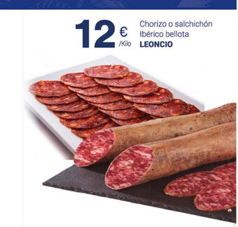 Supermercados Plaza Leoncio Chorizo o salchichon ibèrico bellota oferta