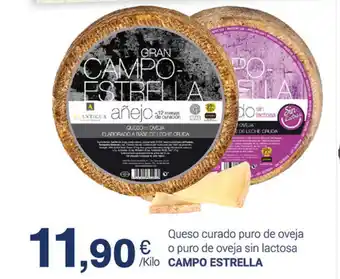 Supermercados Plaza Campo Estrella Queso curado puro de oveja o puro de oveja sin lactosa oferta