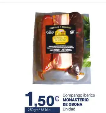 Supermercados Plaza Monasterio De Obona Compango ibèrico 250grs oferta