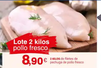 Supermercados Plaza 2 Kilos de filetes de pechuga de pollo fresco oferta