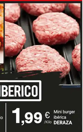 Supermercados Plaza Deraza Mini Burger ibèrica oferta