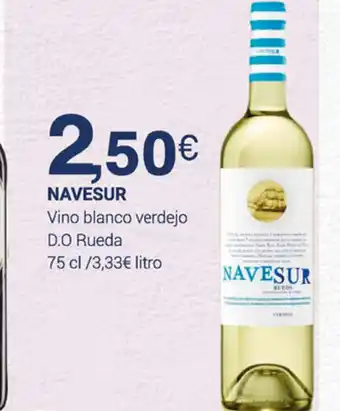 Supermercados Plaza Navesur Vino blanco verdejo D.O Rueda 75cl oferta