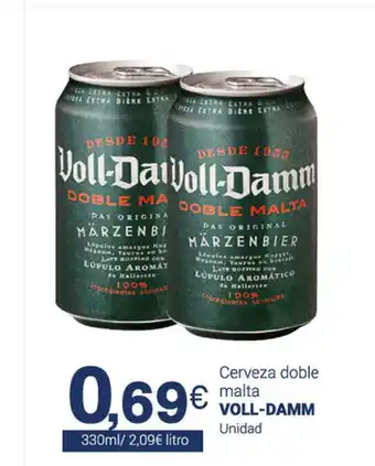 Supermercados Plaza Voll Damm Cerveza doble malta 330ml oferta