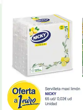 icky Servilleta maxi limon 65ud