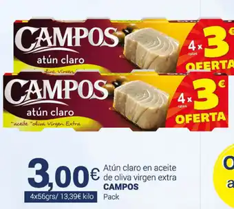 Supermercados Plaza Campos Atún En Aceite De Oliva virgen extra 4 x56grs oferta
