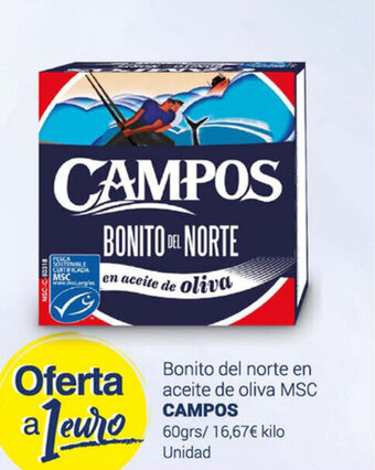 Supermercados Plaza Campos Bonito del norte en aceite de oliva MSC 60grs oferta
