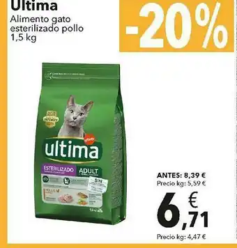Clarel Ultima Alimento Gato Esterilizado Pollo oferta