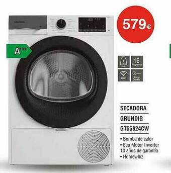 Milar Secadora Grundig Gt55824cw oferta