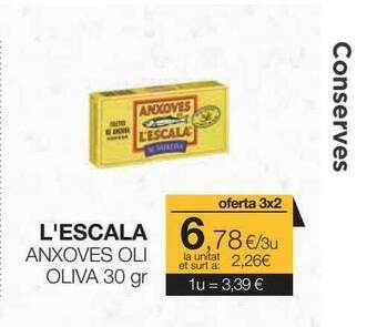 Plusfresc L'escala Anxoves Oli Oliva oferta