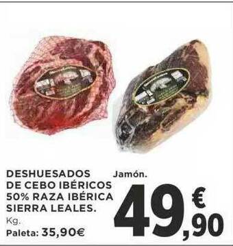 Supercor Deshuesados De Cebo Ibéricos 50% Raza Ibérica Sierra Leales oferta