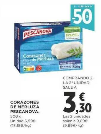 Supercor 2a Unidad -50% Corazones De Merluza Pescanova oferta