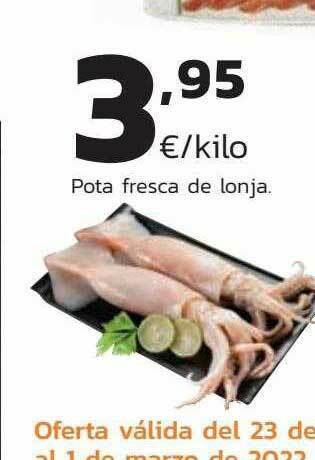 Supermercados Lupa Pota Fresca De Lonja oferta