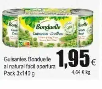 FROIZ Guisantes Bonduelle Al Natural Fácil Apertura 3 x 140g oferta
