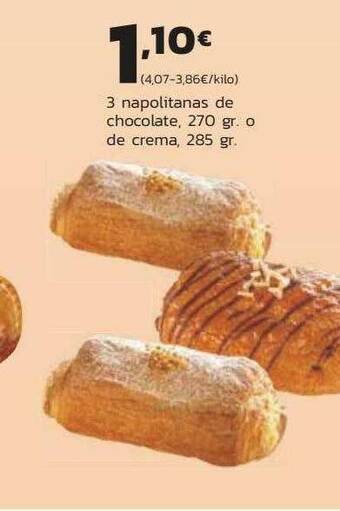 Supermercados Lupa 3 Napolitanas De Chocolate O De Crema oferta
