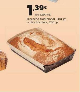 Supermercados Lupa Bizcocho Tradicional O De Chocolate oferta
