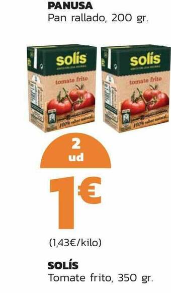 Supermercados Lupa Solís Tomate Frito oferta