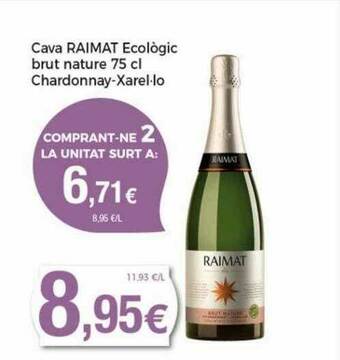 Keisy Cava Raimat Ecològic Brut Nature Chardonnay-xarel-lo oferta