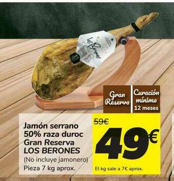 Carrefour Jamón Serrano oferta