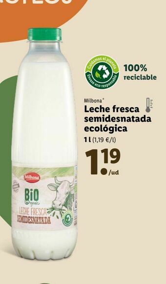 Lidl Leche fresca oferta