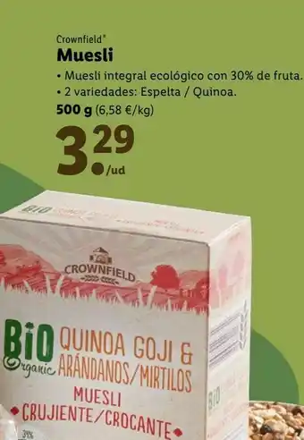 Lidl Muesli con frutas oferta