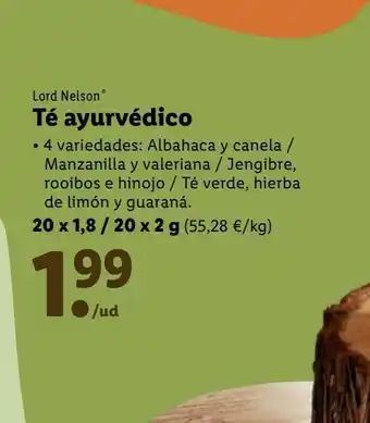 Lidl Té infusión oferta