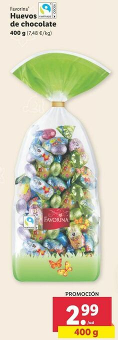 Lidl Huevos de pascua favorina oferta