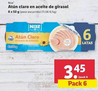 Lidl Atún claro nixe oferta