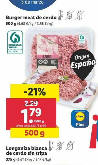Lidl Carne picada de cerdo oferta