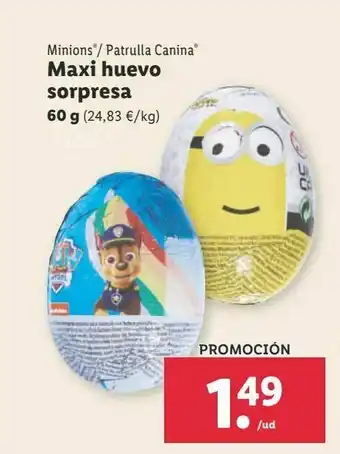 Lidl Huevo de chocolate minions oferta