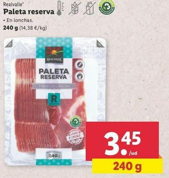 Lidl Paleta de cerdo realvalle oferta