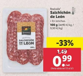 Lidl Salchichón realvalle oferta