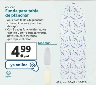 Lidl Funda para tabla de planchar aquapur oferta