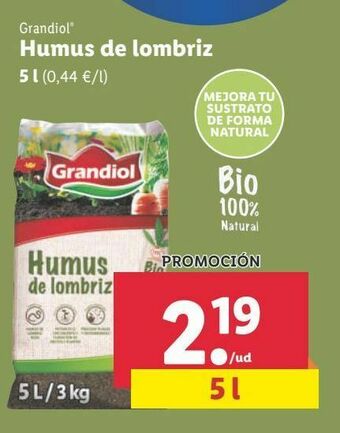 Lidl Humus de lombriz grandiol oferta
