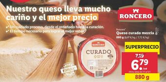 Lidl Queso curado roncero oferta