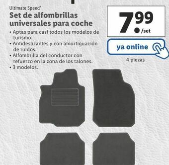 Lidl Alfombrillas coche ultimate speed oferta