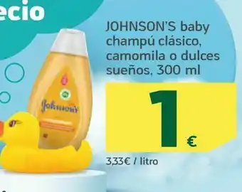 HiperDino Johnson’s baby champú clásico, camomila o dulces sueños, 300 ml oferta