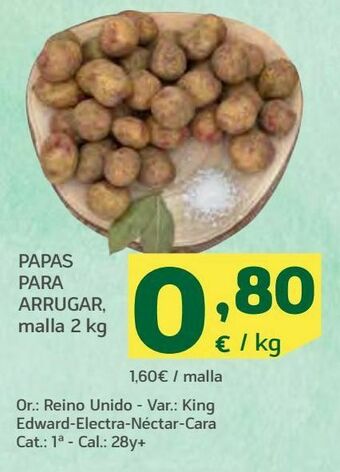 HiperDino Papas para arrugar, malla 2 kg oferta