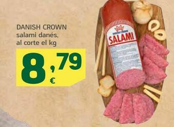HiperDino Danish crown salami danés, al corte el kg oferta