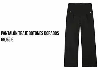 Pantalón traje botones dorados