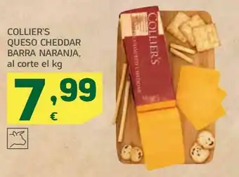 HiperDino Collier’s queso cheddar barra naranja, al corte el kg oferta