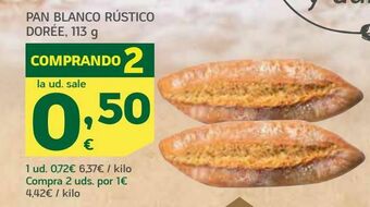 HiperDino Pan blanco rústico dorée, 113 g oferta