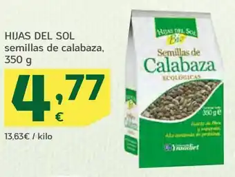 HiperDino Hijas del sol semillas de calabaza, 350 g oferta