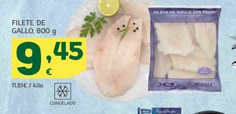 HiperDino Filete de gallo, 800 g oferta