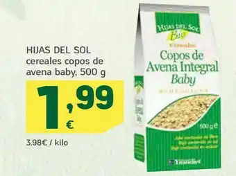 HiperDino Hijas del sol cereales copos de avena baby, 500 g oferta