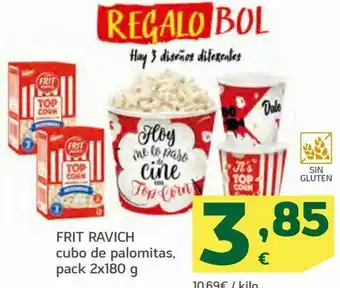 HiperDino Frit ravich cubo de palomitas, pack 2x180 g oferta