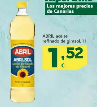 HiperDino Abril aceite refinado de girasol, 1 l oferta