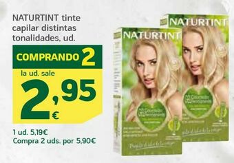 HiperDino Naturtint tinte capilar distintas tonalidades, ud. oferta